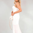 Load image into Gallery viewer, Spaghetti Strap Crochet Knit Maxi Dress with Gem Detail