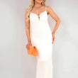 Load image into Gallery viewer, Spaghetti Strap Crochet Knit Maxi Dress with Gem Detail
