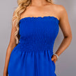 Load image into Gallery viewer, Strapless Shirred Bandeau Wide Leg Jumpsuit