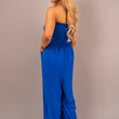 Load image into Gallery viewer, Strapless Shirred Bandeau Wide Leg Jumpsuit