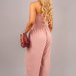 Load image into Gallery viewer, Strapless Shirred Bandeau Wide Leg Jumpsuit