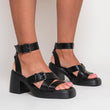 Load image into Gallery viewer, Cris Cross Ankle Strap Heeled Sandals