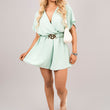 Load image into Gallery viewer, Short Sleeve Belted Playsuit with Elastic Waist