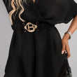 Load image into Gallery viewer, Short Sleeve Belted Playsuit with Elastic Waist