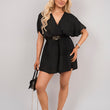 Load image into Gallery viewer, Short Sleeve Belted Playsuit with Elastic Waist