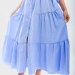 Load image into Gallery viewer, Belted Button Down Tiered Maxi Dress