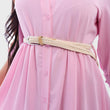 Load image into Gallery viewer, Belted Button Down Tiered Maxi Dress