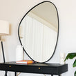 Load image into Gallery viewer, Black Metal Irregular Pebble Mirror