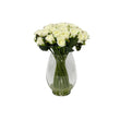 Load image into Gallery viewer, Large Cream Faux Rose Arrangement in Fishbowl Vase