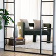 Load image into Gallery viewer, Full Length Black Metal Arched Window Mirror