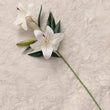 Load image into Gallery viewer, White Faux Lily Single Stem Flower