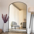 Load image into Gallery viewer, Large Black Metal Arch Mirror