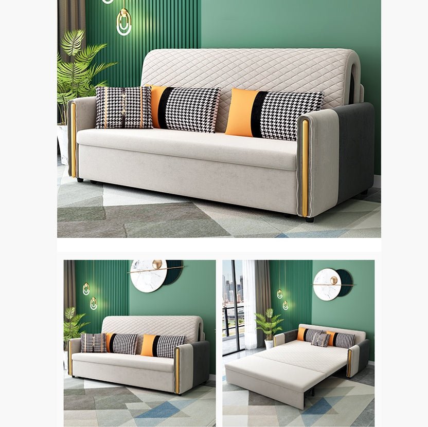 Imelde Two Seater Sofa Bed, Linen - Miola