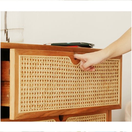 Pavia Chests Of Drawers, Natural Rattan & Oak - Miola