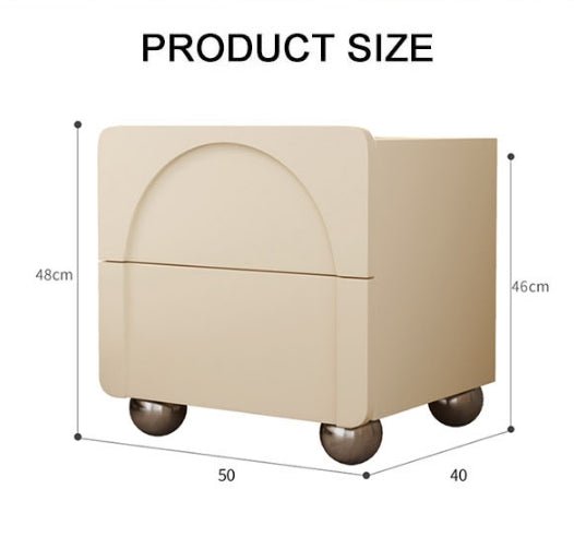 Niomi Bedside Table, Cream - Miola