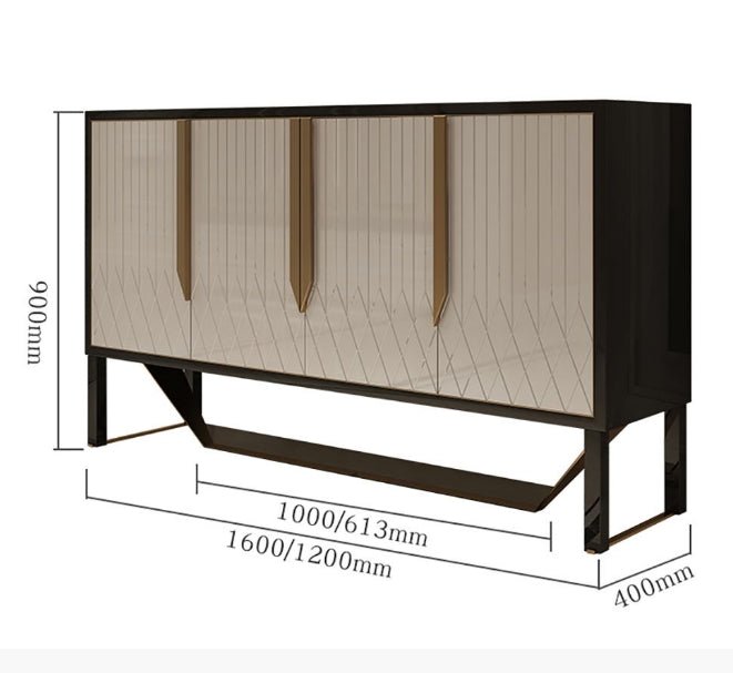 S912 Sideboard, Khaki & Gold - Miola