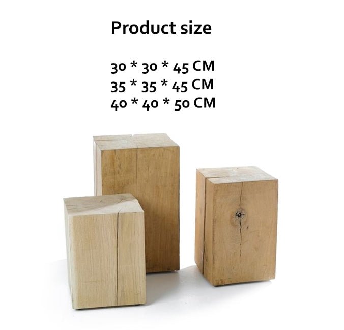 R56 Square Side Table, Solid Wood, Oak - Miola