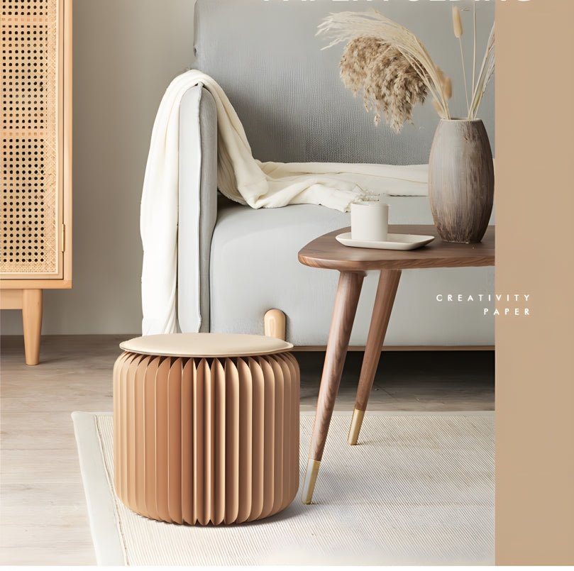 Accordion Classic Stool, Kraft Paper - Miola