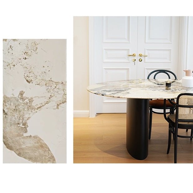 Tambo Dining Table, Pebble Shape, Sintered Stone - Miola
