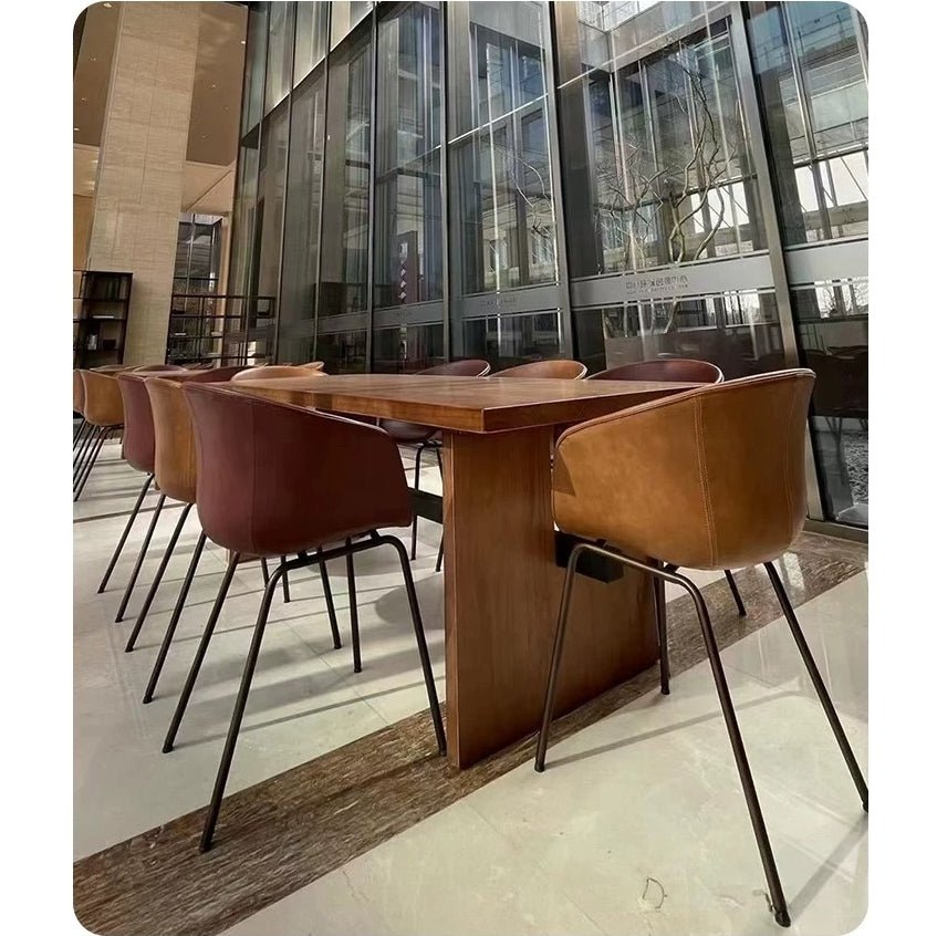 A Set of 2 Herron Dining Chairs, PU Leather - Miola