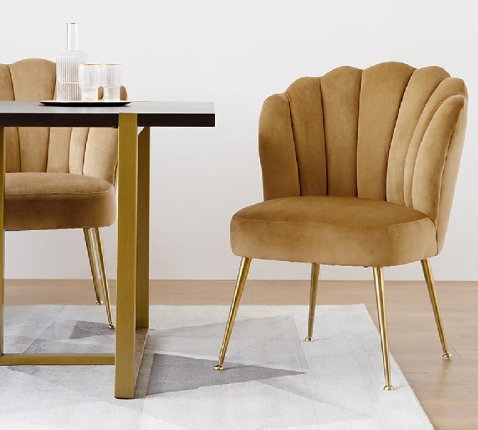 Dwight Dining Chair, Gold Frame - Miola
