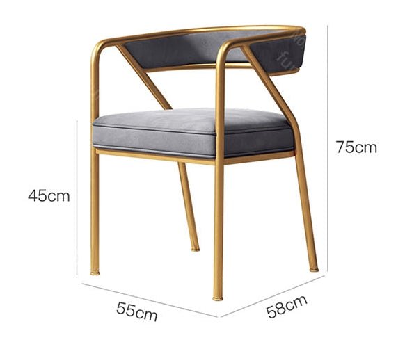 Dwight Dining Chair, Gold Frame - Miola