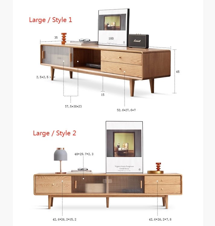 Kerry Mini TV Stand, Light Oak - Miola