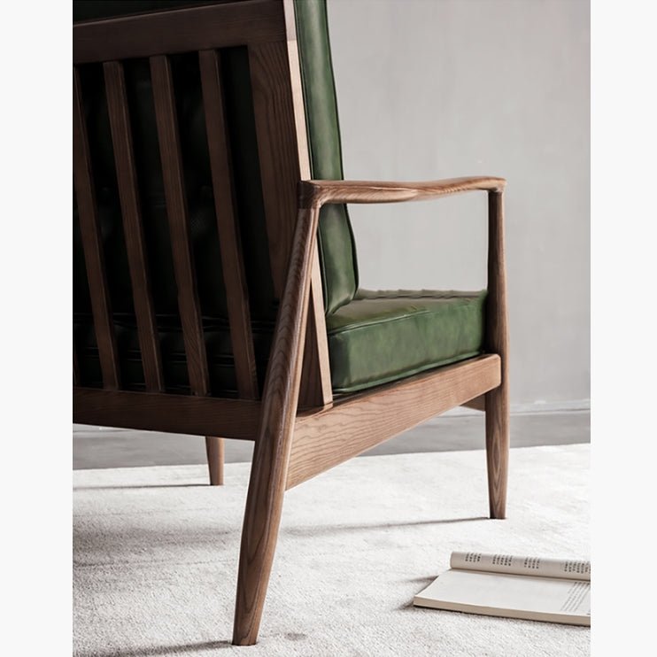 Hans CH32 Green Armchair, Solid Wood - Miola