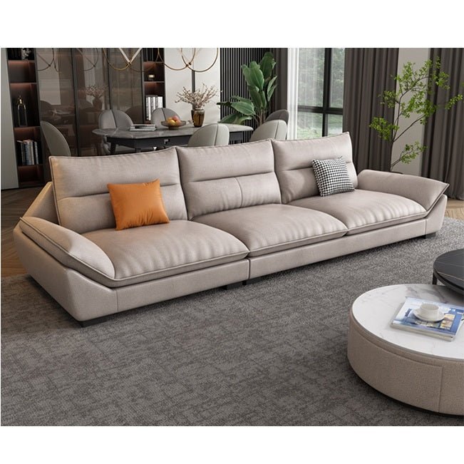 Quinn Four Seater Sofa, Leathaire - Miola