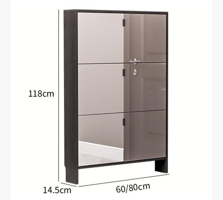 Knauss Mirrored Shoe Storage, Halllway - Miola