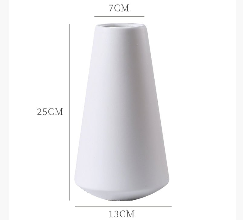 Ceramic Vase, Black/ White - Miola