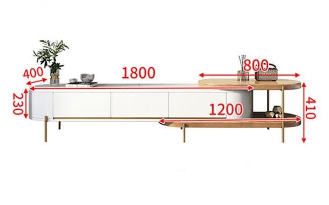 Amanda Living Room Set, Amanda Coffee Table and TV Stand, Light Oak - Miola