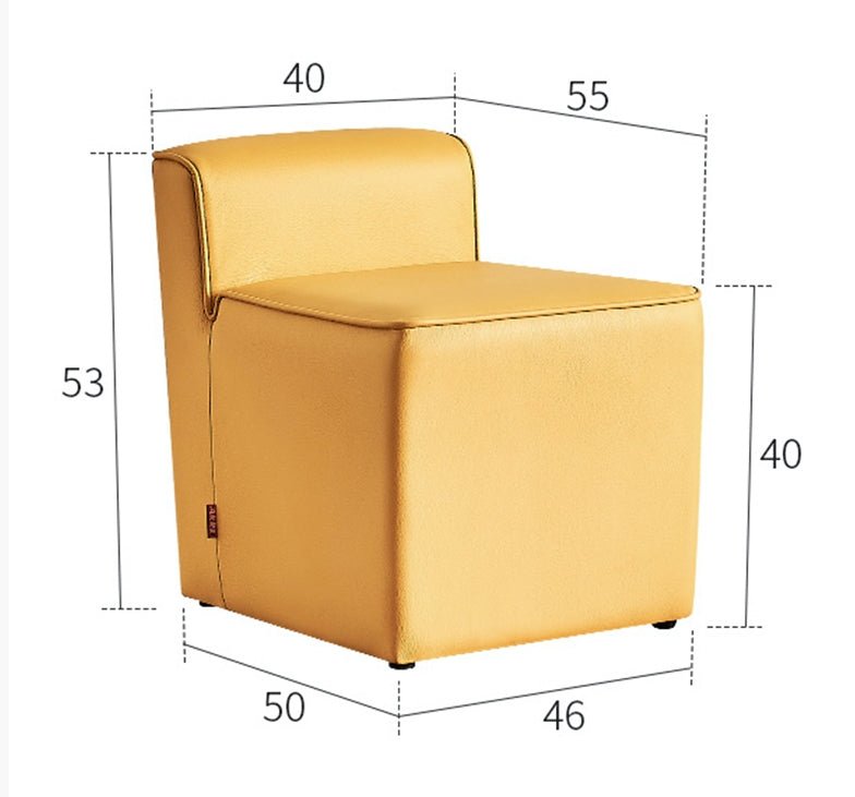 Clay Footstool, Leather - Miola