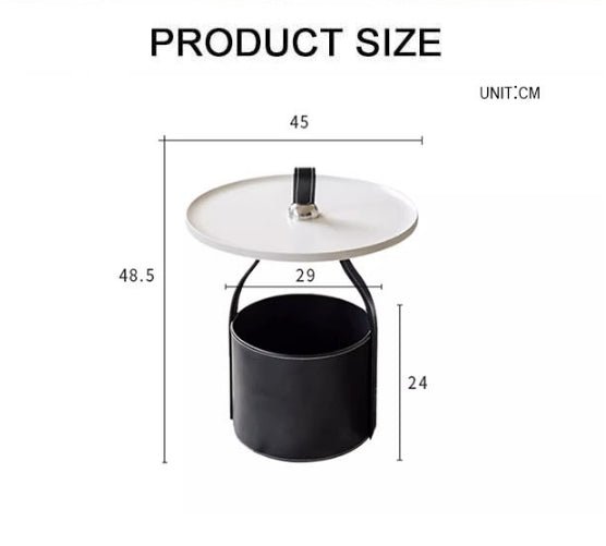 Edwina Side Table With Storage, Small - Miola