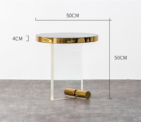 Caldera Round Side Table, Acrylic - Miola