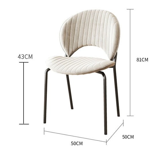 Jerome Shell Dining Chair, Velvet - Miola