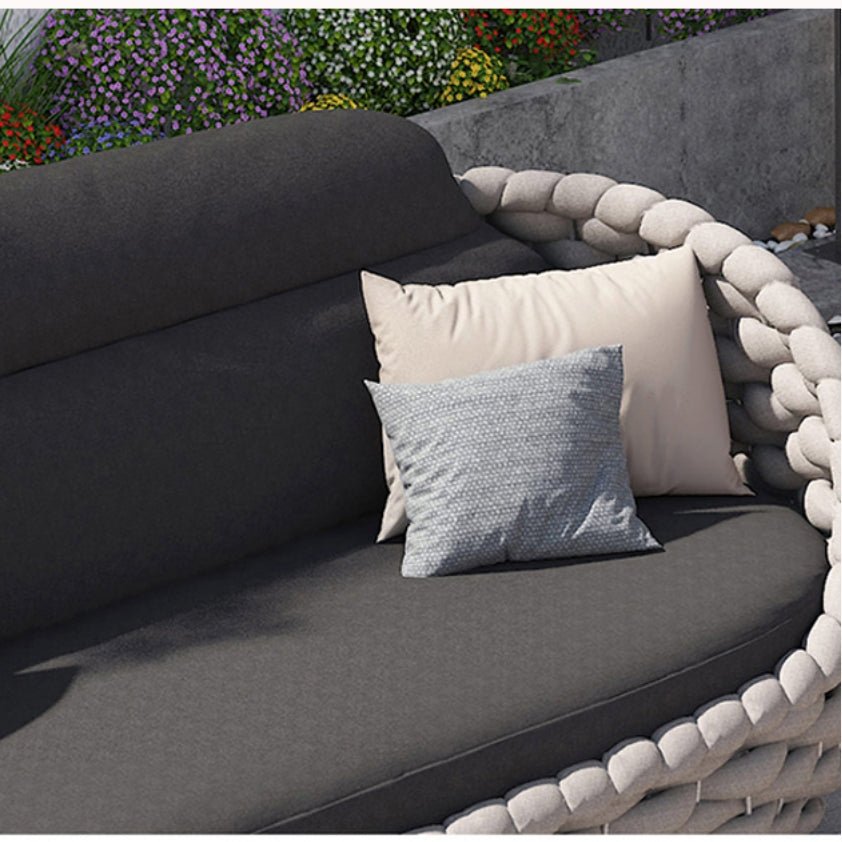 Marbella Textilene Rope Woven Outdoor Sofa Set, Grey - Miola