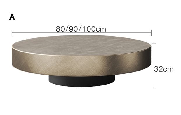 Gold Nesting Coffee Table, With Black Side Table - Miola