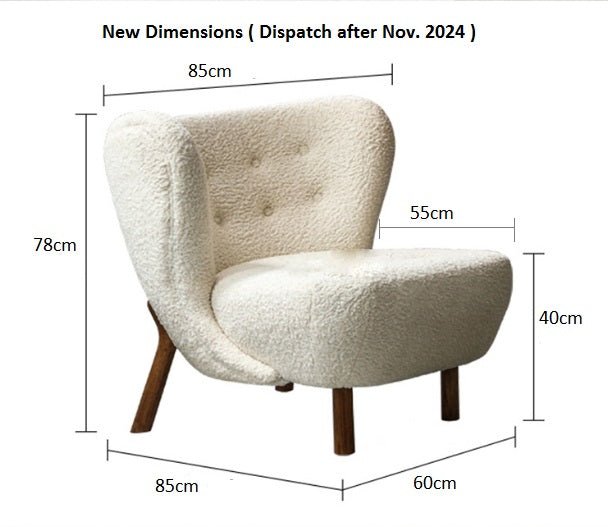 Lilla Petra Lounge Chair, Short Hair, Boucle - Miola
