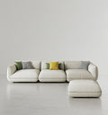 TOFU Agnes Three Seater Corner Sofa, Suede, Modular Sofa - Miola