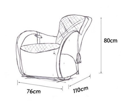 Saddle Chair And Footstool, Loft Style, Oil Wax Leather - Miola