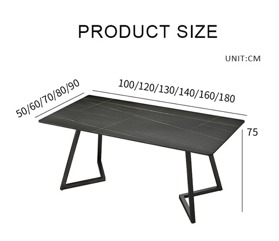 Sierra Office Desk, Sintered Stone - Miola