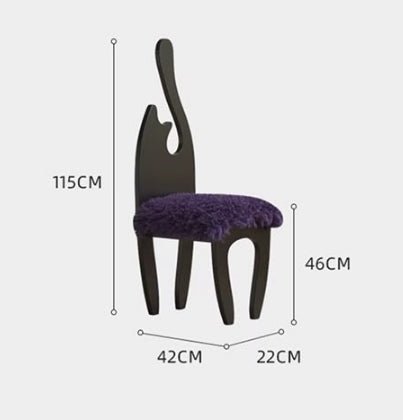 Tiffany Black Cat Dining Chair - Miola