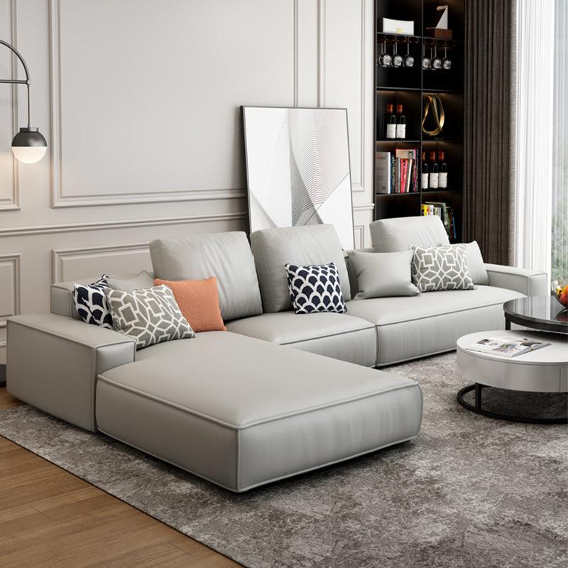Nevaeh Three Seater Corner Sofa, Leathaire - Miola