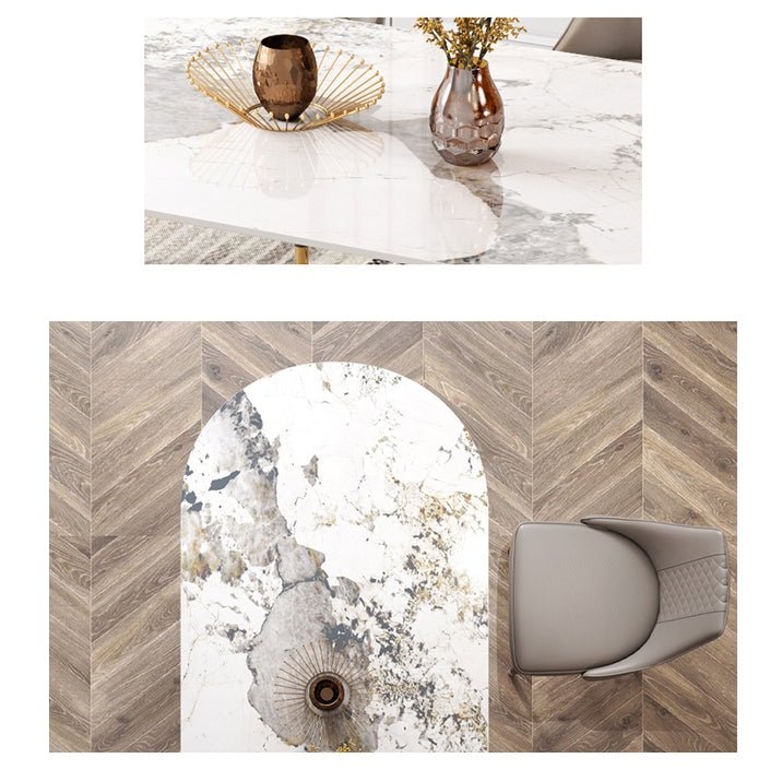 Costanza Dining Table, Sintered Stone, White - Miola