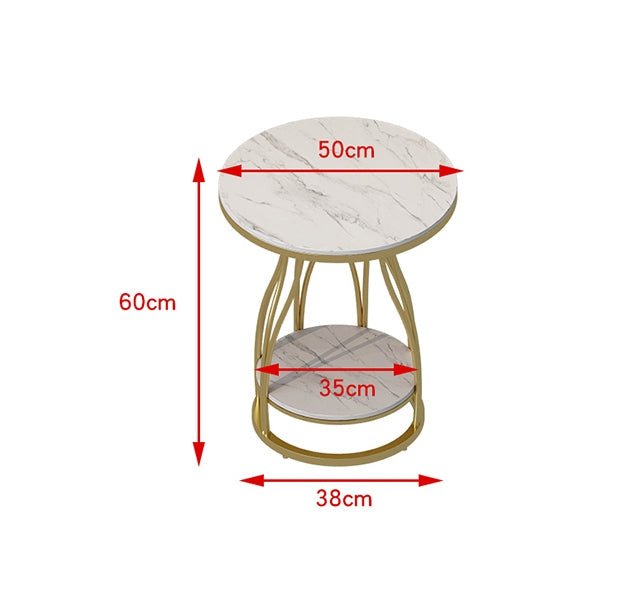 Amos Side Table, Gold Base - Miola