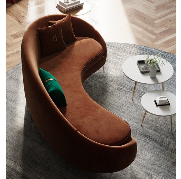 Verano Three Seater Sofa, Red Velvet - Miola