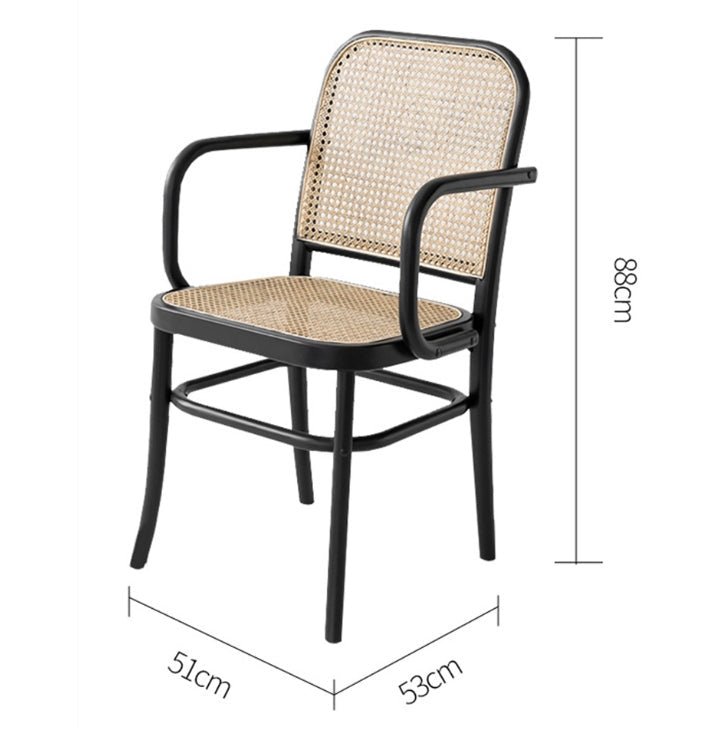 Paris G04 Rattan Dining Chair, Walnut - Miola