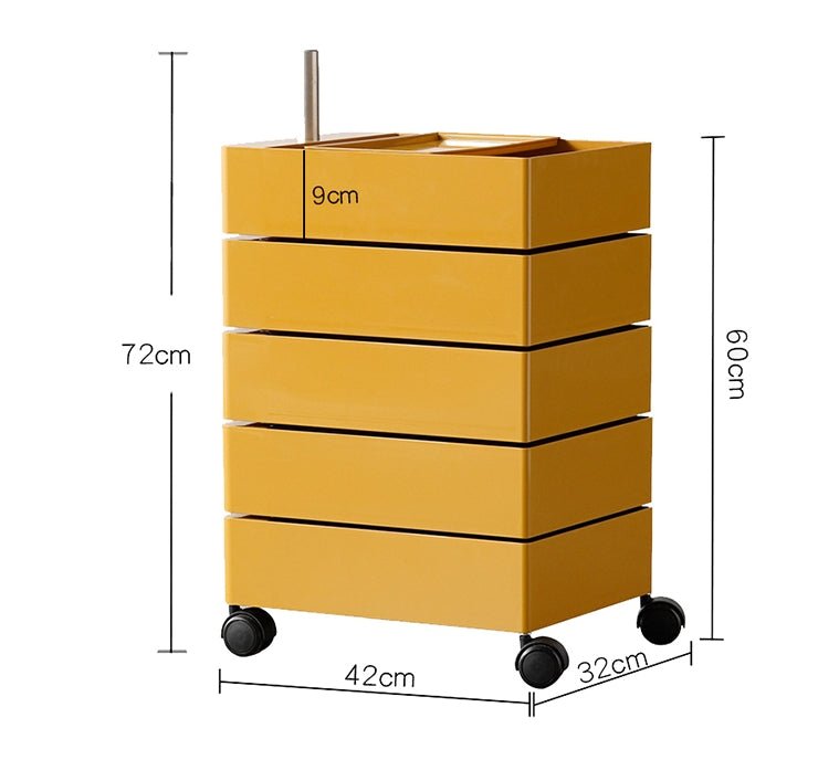 Afar Side Table With Storage & Trolley - Miola