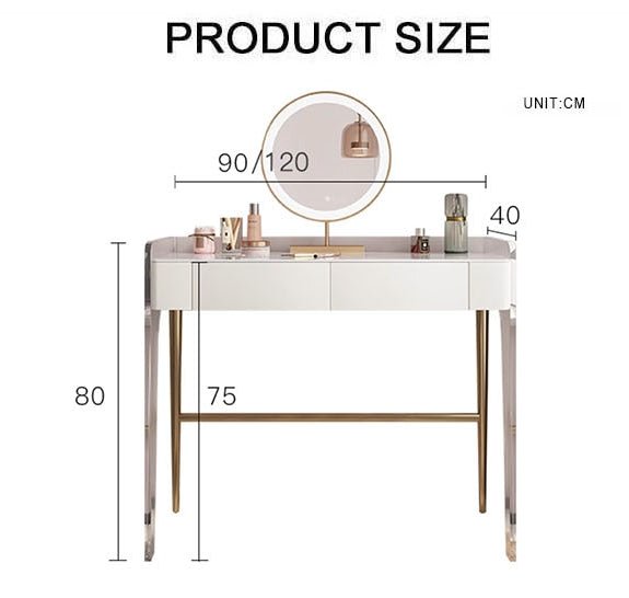 Deborah Dressing Table, Cream - Miola
